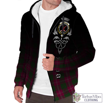Crawford Tartan Sherpa Hoodie Featuring Alba Gu Brath Family Crest Celtic Inspired