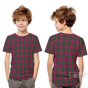 Crawford Tartan Kid T-Shirt Youth XL Size14 - Tartanvibesclothing Shop