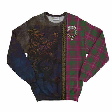 Crawford Tartan Family Crest Sweatshirt Alba Gu Brath Be Brave Lion Ancient Style