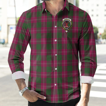 Crawford Tartan Long Sleeve Button Up Shirt with Family Crest