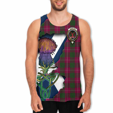 Crawford Tartan Family Crest Men's Tank Top Scottish Thistle Celtic Inspired