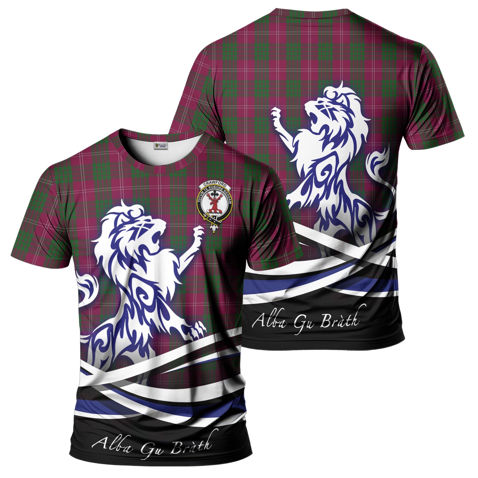 crawford-tartan-t-shirt-with-alba-gu-brath-regal-lion-emblem