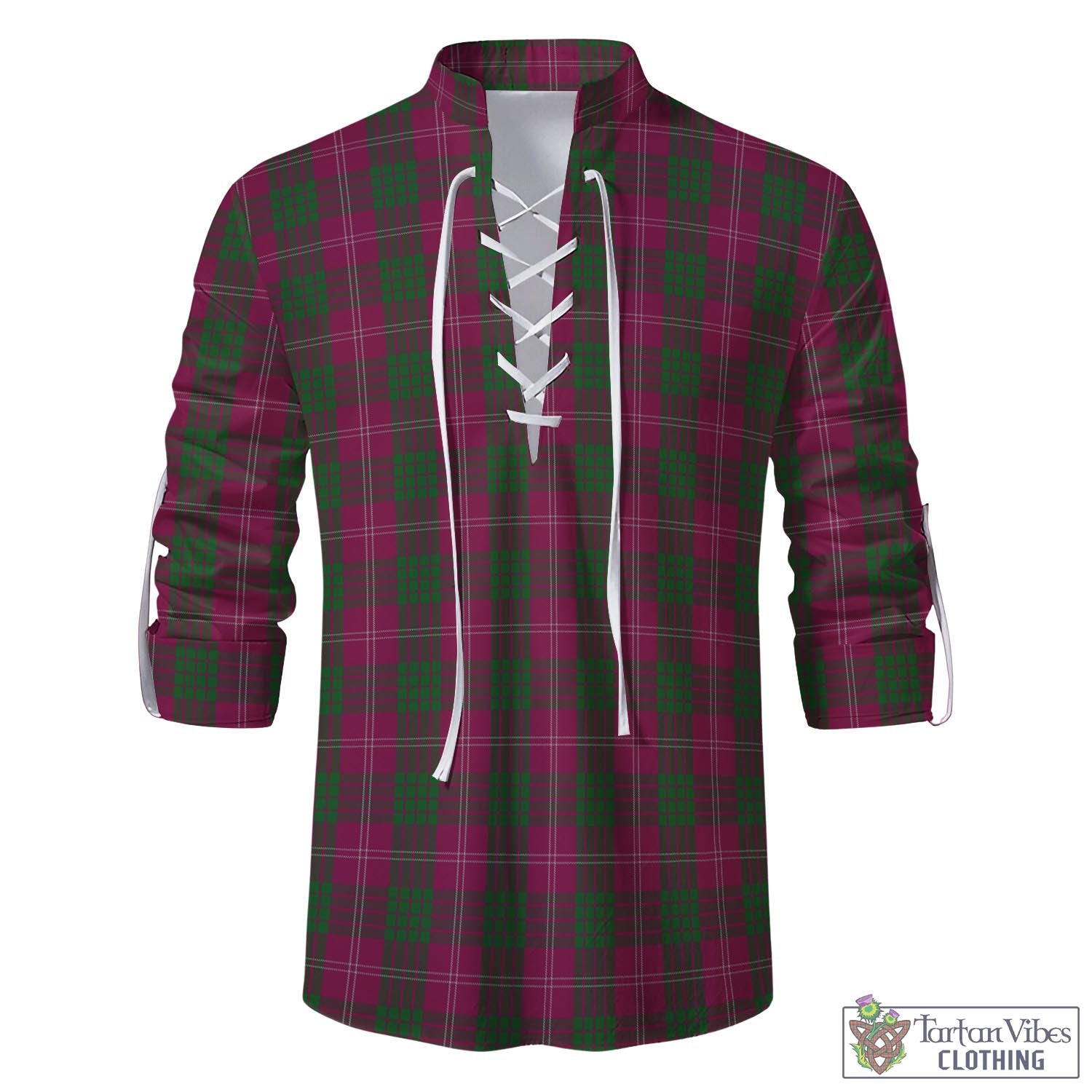 Tartan Vibes Clothing Crawford Tartan Men's Scottish Traditional Jacobite Ghillie Kilt Shirt