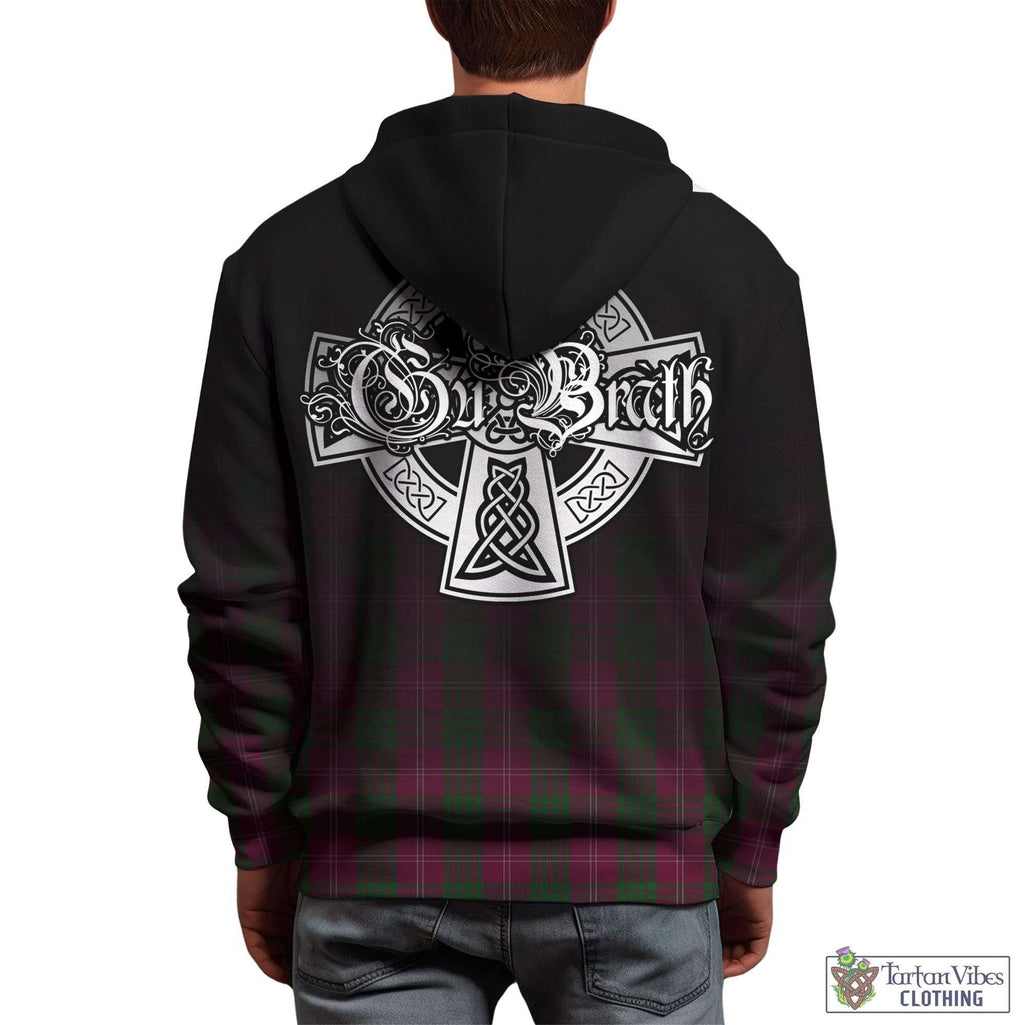 Tartan Vibes Clothing Crawford Tartan Hoodie Featuring Alba Gu Brath Family Crest Celtic Inspired