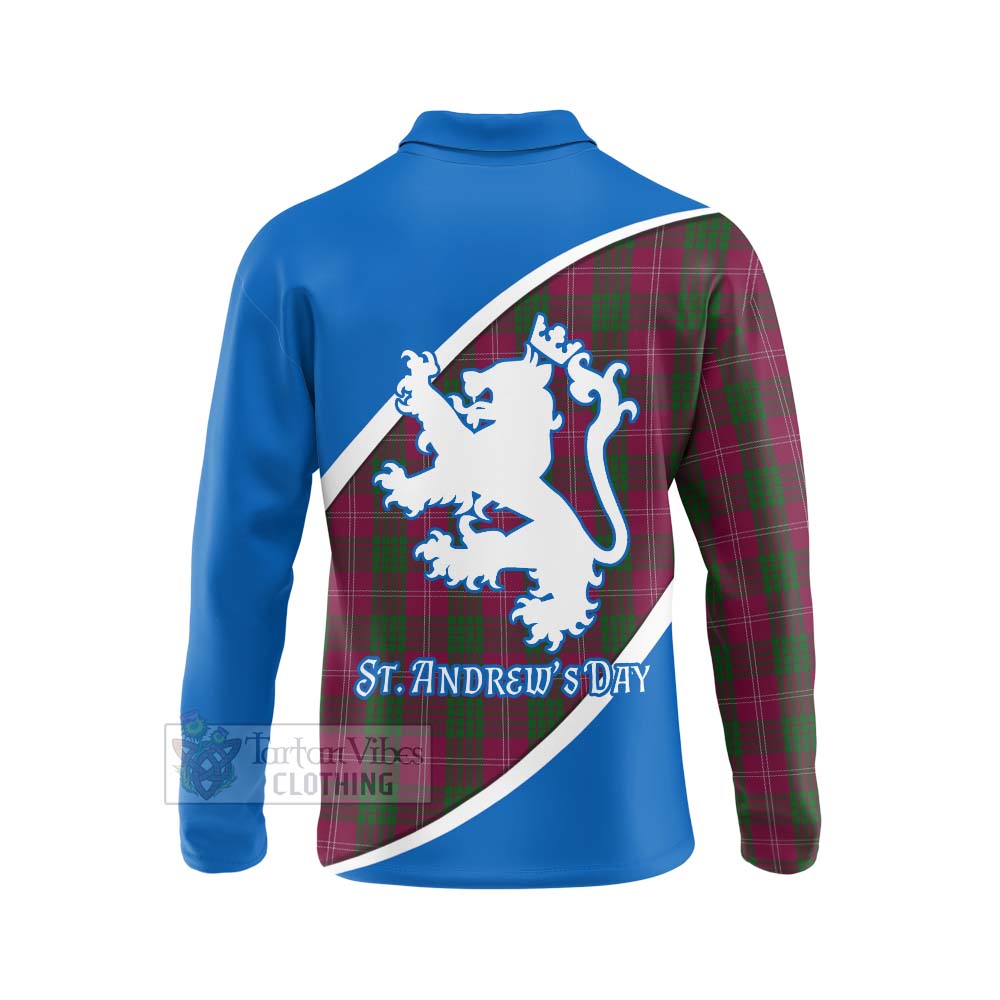 Tartan Vibes Clothing Crawford Family Crest Tartan Long Sleeve Polo Shirt Celebrate Saint Andrew's Day in Style