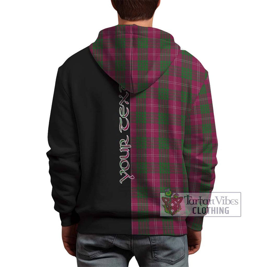 Crawford Tartan Hoodie with Family Crest and Half Of Me Style - Tartanvibesclothing Shop