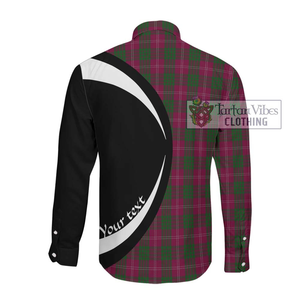 Crawford Tartan Long Sleeve Button Up with Family Crest Circle Style Men's Shirt - Tartan Vibes Clothing