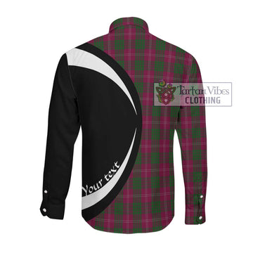 Crawford Tartan Long Sleeve Button Up with Family Crest Circle Style Men's Shirt - Tartan Vibes Clothing