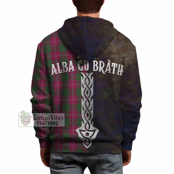 Crawford Tartan Family Crest Hoodie Alba Gu Brath Be Brave Lion Ancient Style