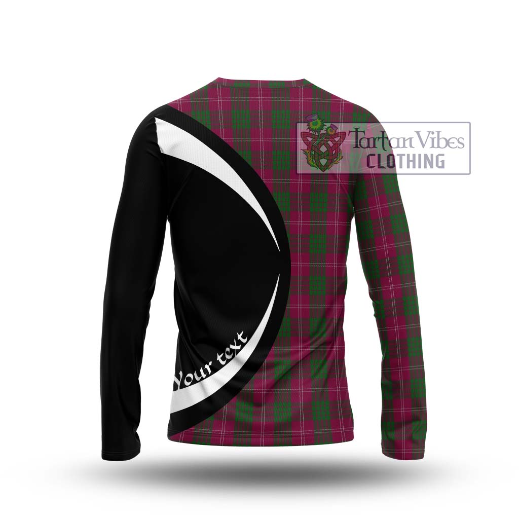 Crawford Tartan Long Sleeve T-Shirt with Family Crest Circle Style - Tartan Vibes Clothing