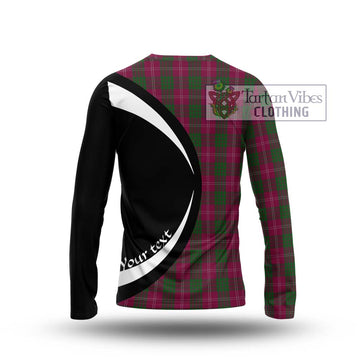 Crawford Tartan Long Sleeve T-Shirt with Family Crest Circle Style - Tartan Vibes Clothing
