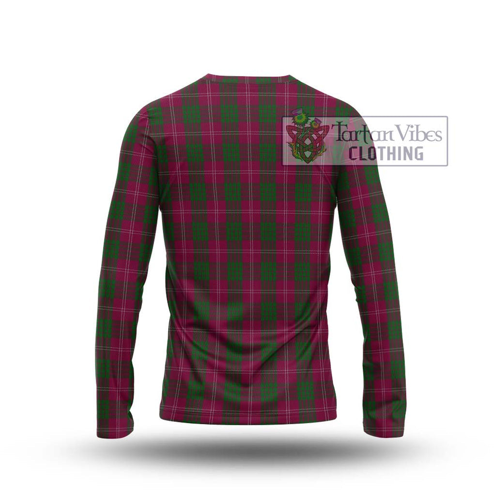 Crawford Tartan Long Sleeve T-Shirt with Family Crest DNA In Me Style - Tartanvibesclothing Shop