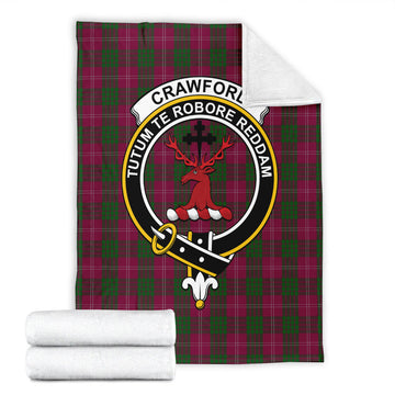 Crawford Tartan Blanket with Family Crest