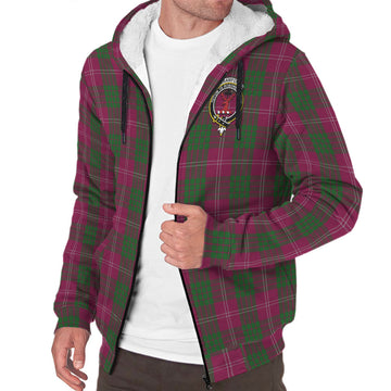 Crawford Tartan Sherpa Hoodie with Family Crest