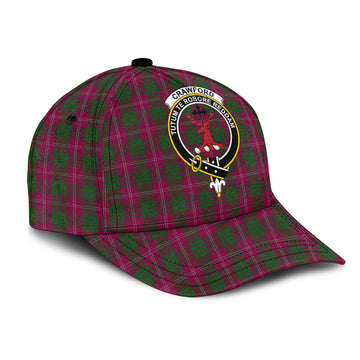 Crawford Tartan Classic Cap with Family Crest