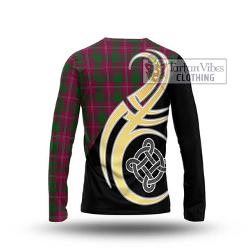 Crawford Tartan Long Sleeve T-Shirt with Family Crest and Celtic Symbol Style - Tartan Vibes Clothing