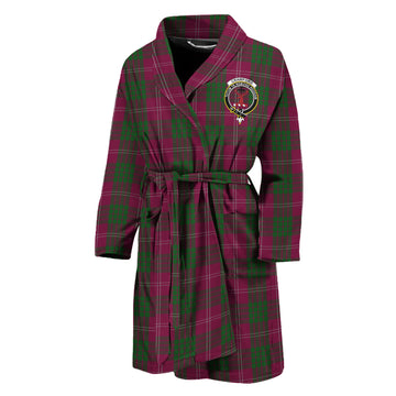 Crawford Tartan Bathrobe with Family Crest Unisex M - Tartan Vibes Clothing