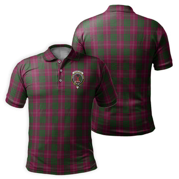 Crawford Tartan Men's Polo Shirt with Family Crest