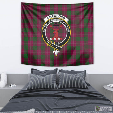 Crawford Tartan Tapestry Wall Hanging and Home Decor for Room with Family Crest