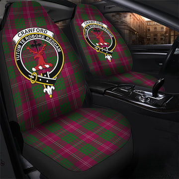 Crawford Tartan Car Seat Cover with Family Crest - Tartanvibesclothing