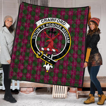 Crawford Tartan Quilt with Family Crest