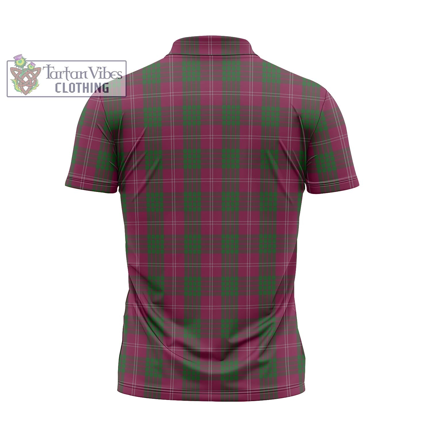 Tartan Vibes Clothing Crawford Tartan Zipper Polo Shirt with Family Crest