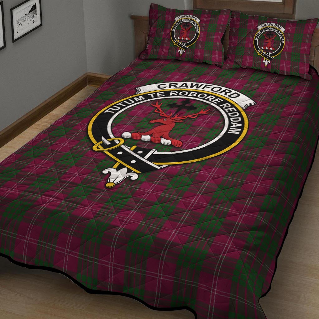 Crawford Tartan Quilt Bed Set with Family Crest - Tartan Vibes Clothing