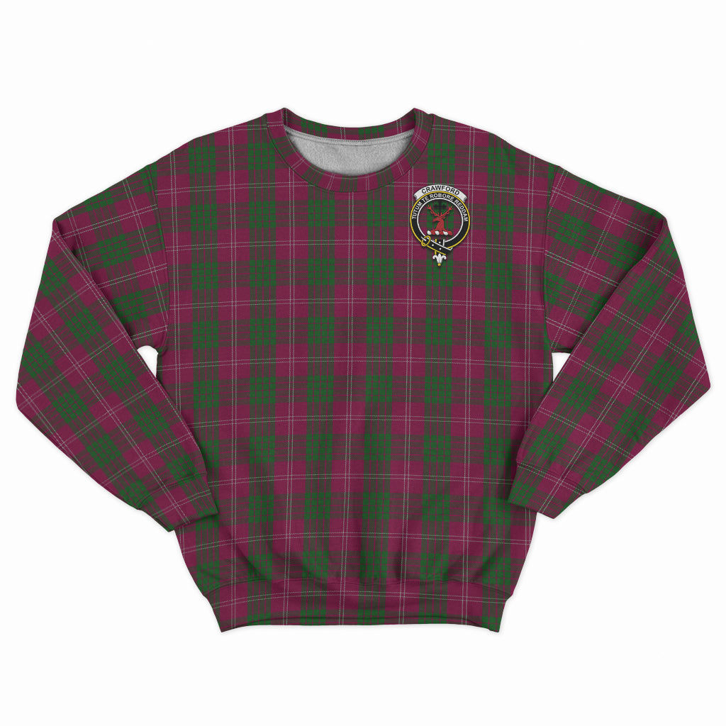 Crawford Tartan Sweatshirt with Family Crest - Tartan Vibes Clothing