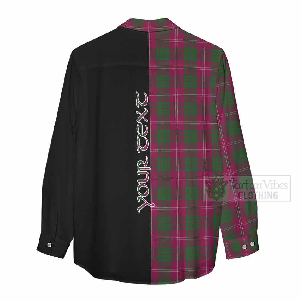 Tartan Vibes Clothing Crawford Tartan Women's Casual Shirt with Family Crest and Half Of Me Style