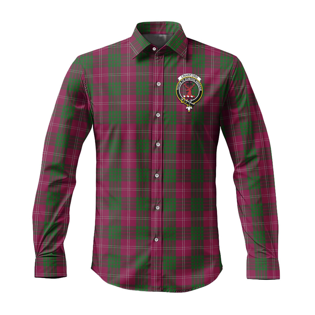 crawford-tartan-long-sleeve-button-up-shirt-with-family-crest