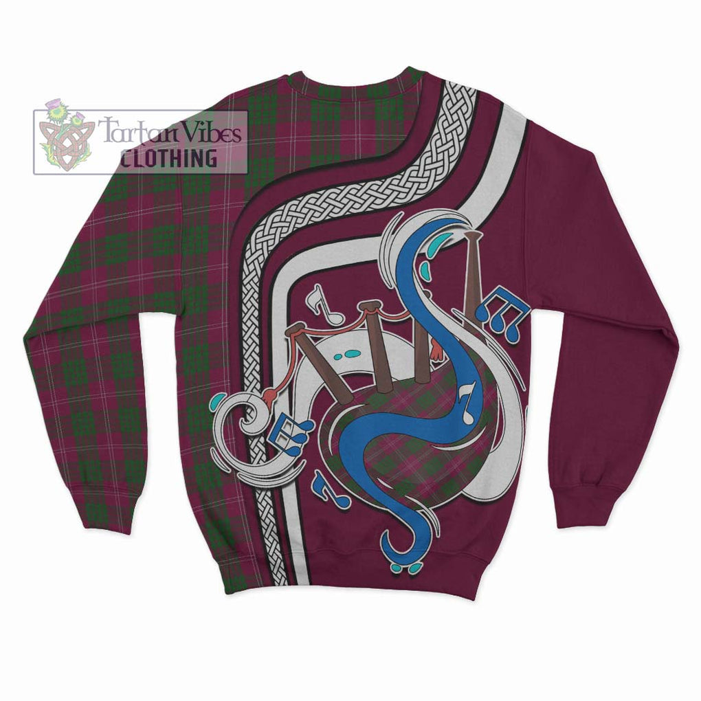 Crawford Tartan Sweatshirt with Epic Bagpipe Style - Tartanvibesclothing Shop