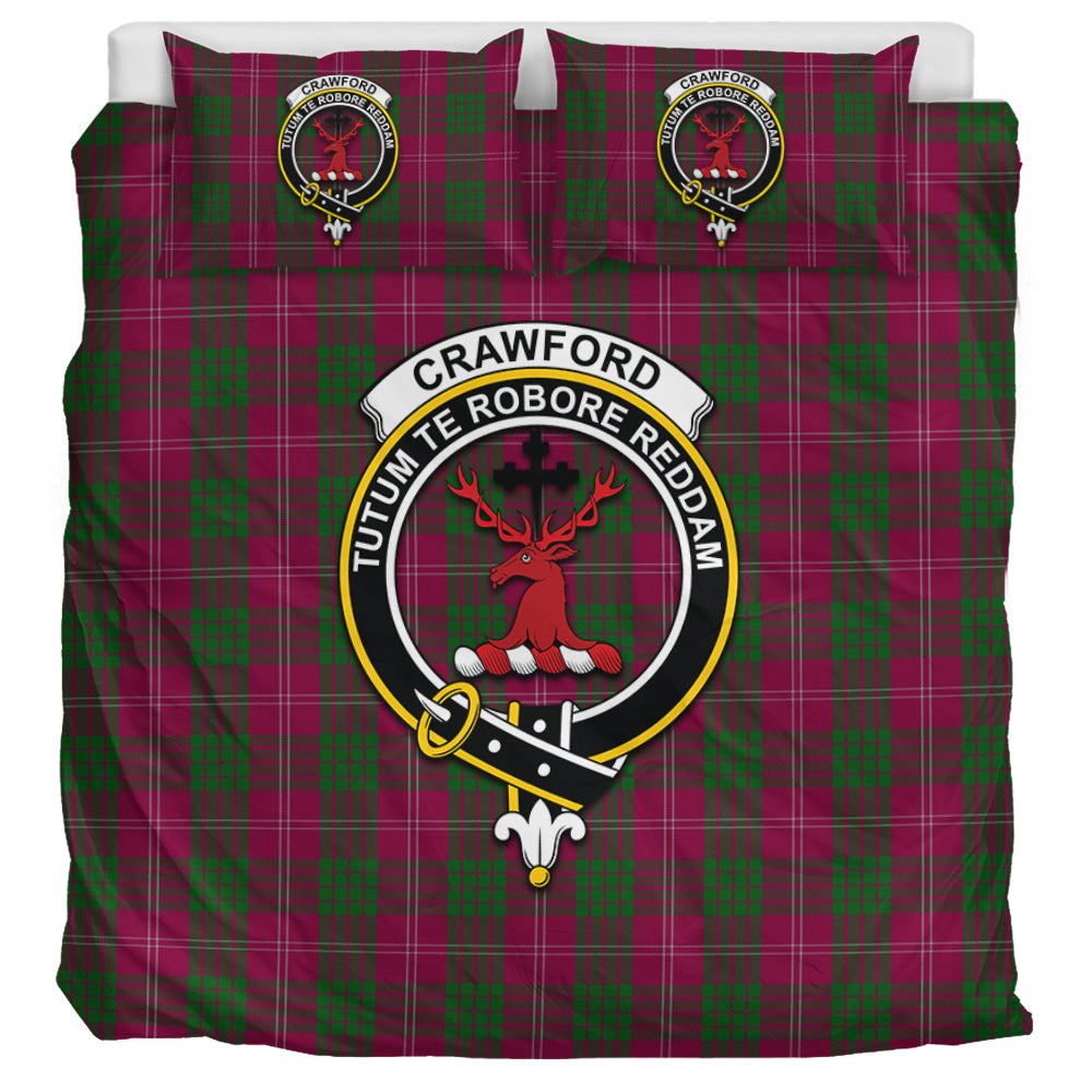 crawford-tartan-bedding-set-with-family-crest