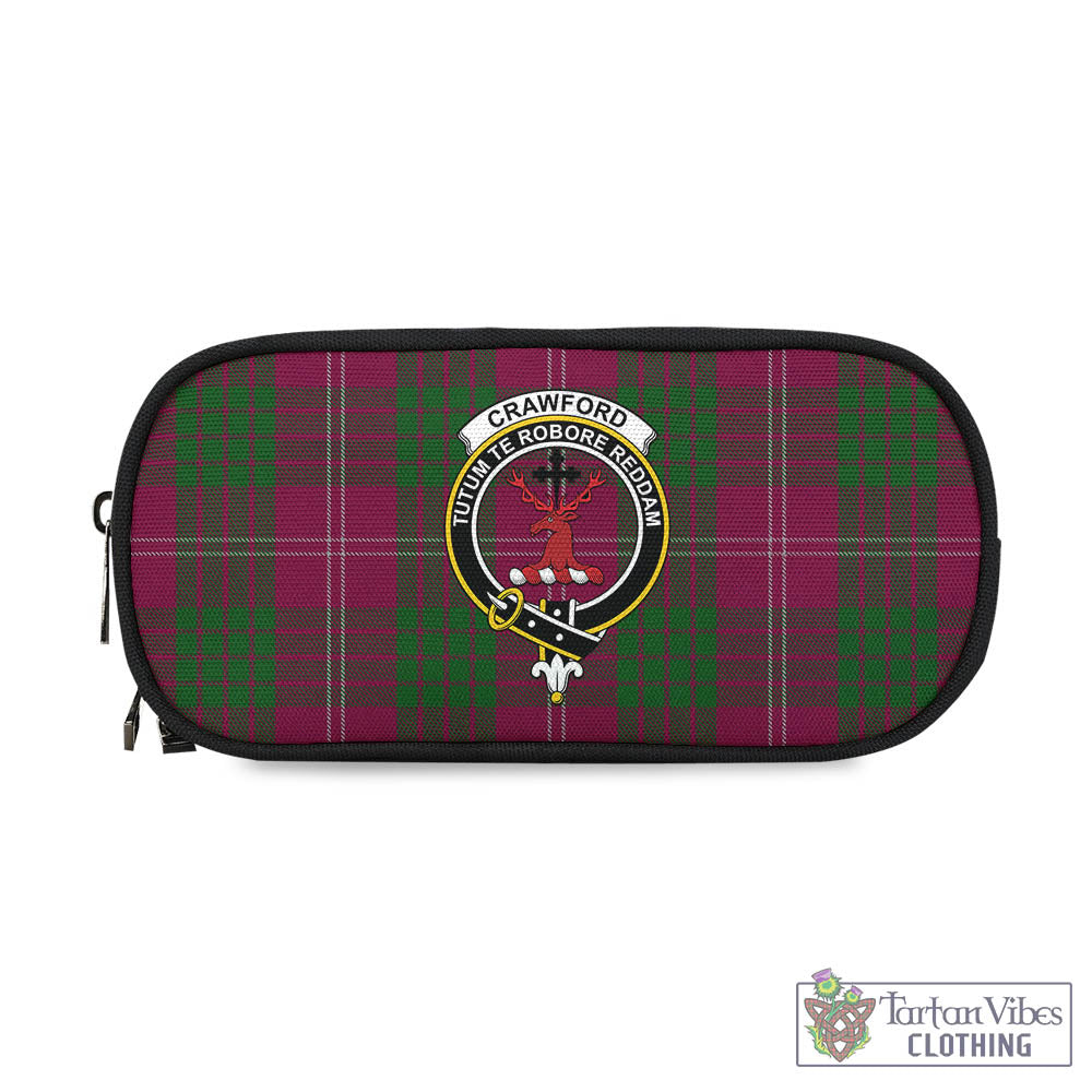 Tartan Vibes Clothing Crawford Tartan Pen and Pencil Case with Family Crest