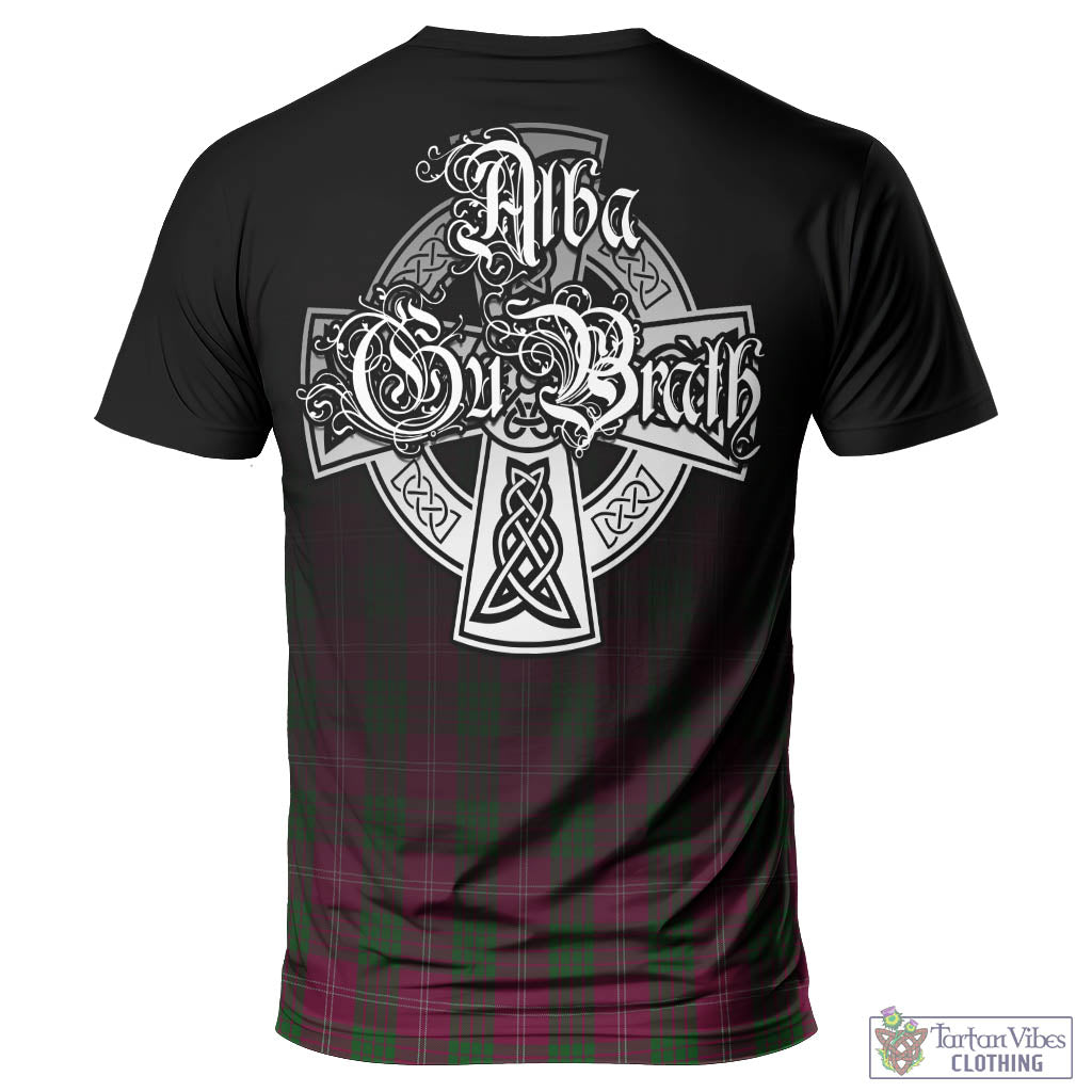 Tartan Vibes Clothing Crawford Tartan T-Shirt Featuring Alba Gu Brath Family Crest Celtic Inspired