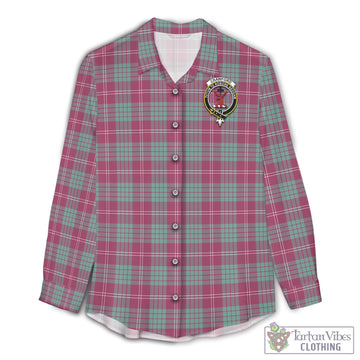 Crawford Ancient Tartan Womens Casual Shirt with Family Crest