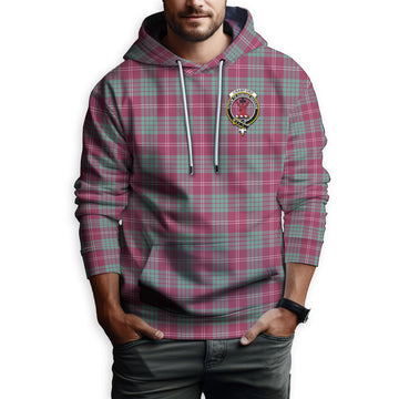 Crawford Ancient Tartan Hoodie with Family Crest