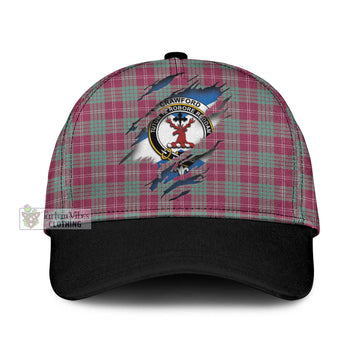 Crawford Ancient Tartan Classic Cap with Family Crest In Me Style
