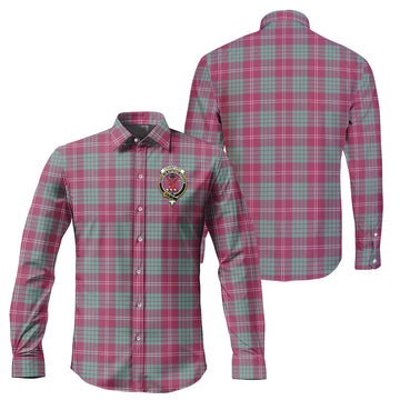 Crawford Ancient Tartan Long Sleeve Button Up Shirt with Family Crest