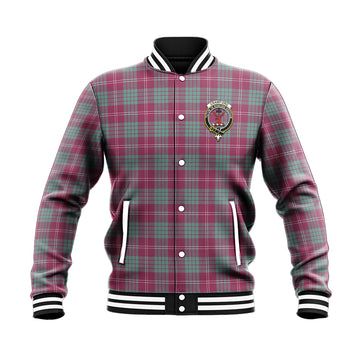 Crawford Ancient Tartan Baseball Jacket with Family Crest
