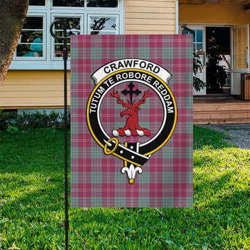 Crawford Ancient Tartan Flag with Family Crest