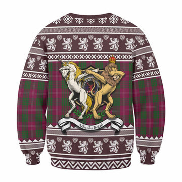 Crawford Clan Tartan Crest Christmas Sweatshirt Coat of Arms Funny Style