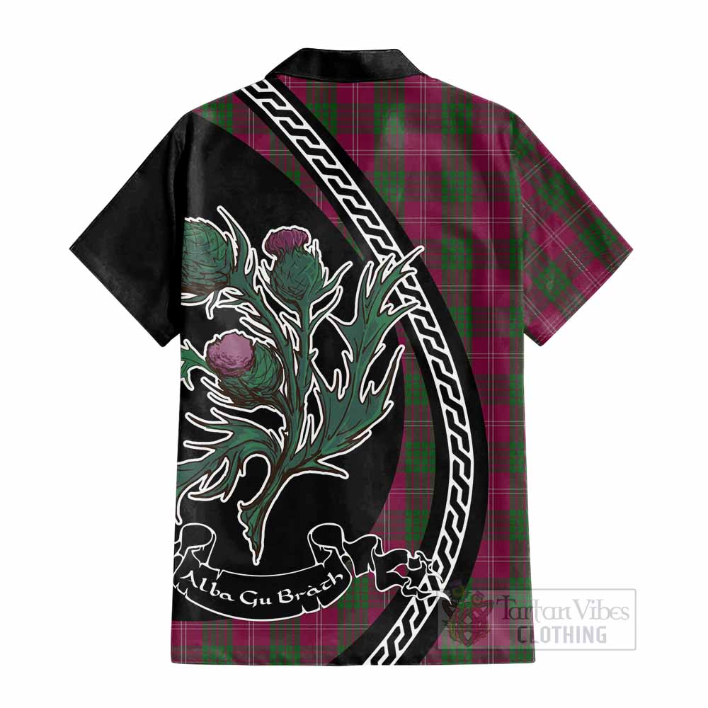 Crawford Family Crest Tartan Cotton Hawaiian Shirt Alba Thistle Inspired - Tartan Vibes Clothing