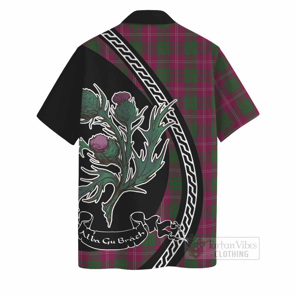 Crawford Family Crest Tartan Hawaiian Shirt Alba Thistle Inspired - Tartan Vibes Clothing