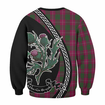 Crawford Family Crest Tartan Sweatshirt Alba Thistle Inspired