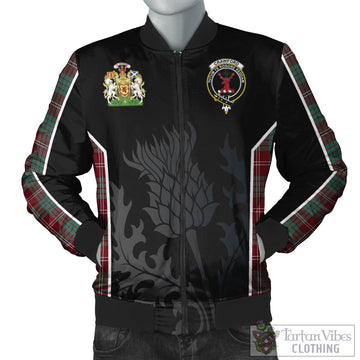 Crawford Modern Tartan Bomber Jacket with Family Crest and Scottish Thistle Vibes Sport Style