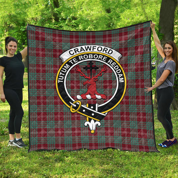 Crawford Modern Tartan Quilt with Family Crest