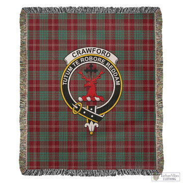 Crawford Modern Tartan Woven Blanket with Family Crest
