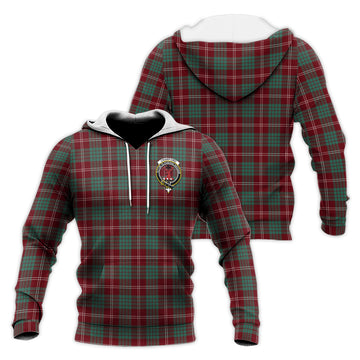 Crawford Modern Tartan Knitted Hoodie with Family Crest