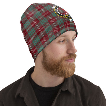 Crawford Modern Tartan Beanies Hat with Family Crest