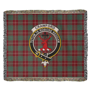 Crawford Modern Tartan Woven Blanket with Family Crest